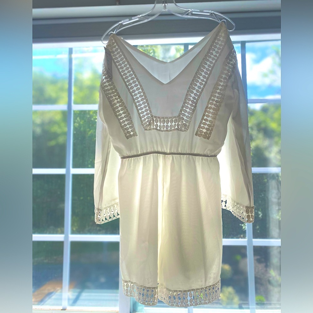 NWT white long sleeve romper